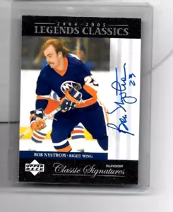 BOB NYSTROM 2004-05 UD FIRMAS CLÁSICAS LEYENDAS CLÁSICOS AUTÓGRAFO CERTIFICADO - Imagen 1 de 1