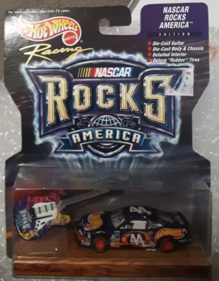Coche y guitarra modelo fundido a presión Hot Wheels Racing Nascar Rocks America #12 1999. Foto 1 de 4