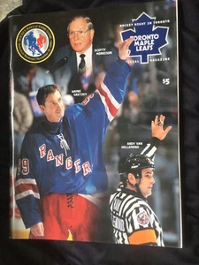 November 20th 1999 HOF Game LEAFS vs RANGERS Program WAYNE GRETZKY - Picture 1 of 5