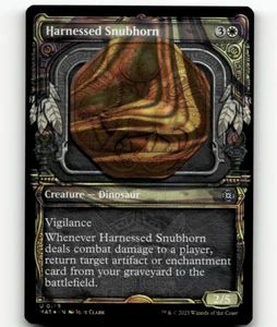 FOIL - MTG Harnessed Snubhorn (Halo Foil) 188 MOM: The Aftermath UC - Foto 1 di 1