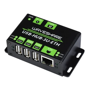 3 Way USB Hub Industrial Grade Multifunctional USB Extender 100M Ethernet Port B - Picture 1 of 12