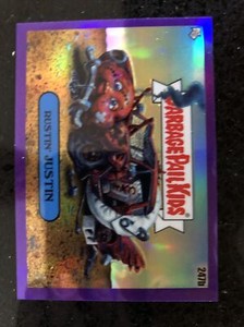 2023 Topps Chrome Garbage Pail Kids OS6 Purple Rustin' JUSTIN #239/250 (247b)