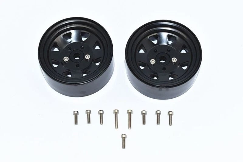 GPM Aluminium Beadlock Felgen 1.9 schwarz für Crawler #ZSP052BK - Bild 1 von 1