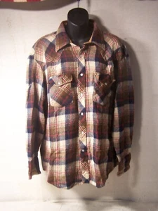 Vintage Authentic Western Youngbloods Pearl Snap Plaid Flannel Shirt Size XL - Picture 1 of 8