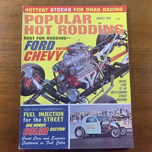 Beliebtes Hot Rodding Magazin August 1964 Ford Versus Chevy Top Zustand - Bild 1 von 11