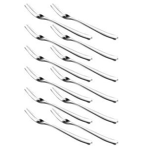 Small Stainless Steel Forks for Cocktail Appetizer Dessert Party, Set of 12 - Picture 1 of 12