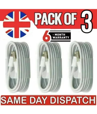 USB cable for Apple iPhone Fast Charger sync 5 6 7 8 X XS XR 11 12 13 Pro iPad - Image 1 of 4