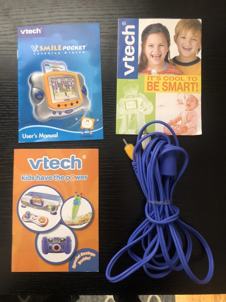 Vtech VSmile Pocket Learning System Replacement AV Cord Cable + User Manual - Image 1 of 1