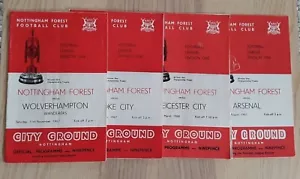 Nottingham Forest 1967/68 Auswahl der Home League Programme aus der Speisekarte - Bild 1 von 5