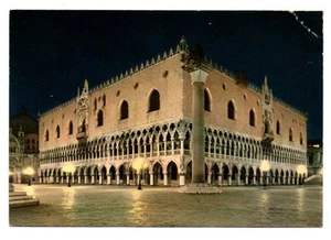 VENEZIA - PALAZZO DUCALE NOTTURNO - CARTOLINA VIAGGIATA - Picture 1 of 1