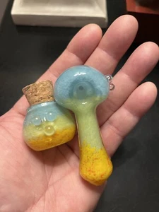Mini 4 Inch Tobacco Smoking Glass Pipe Gorgeous Bowl Collectible Handmade Pipes - Picture 1 of 11