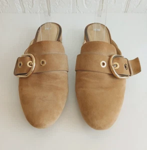 Michael Kors Damen Größe 7,5 M Braun Wildleder Geschlossene Zehe Pantoletten Hausschuhe - Bild 1 von 12