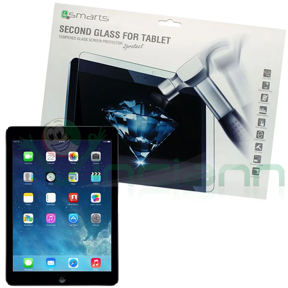 Pellicola VETRO trasparente protezione display 4SMARTS per Apple iPad Air Air 2 - Immagine 1 di 1