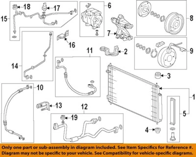 Compresor de aire acondicionado usado se adapta a: Honda Pilot 2013 3,7 L 6 cilindros grado A Foto 1 de 4