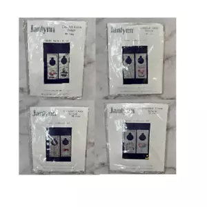 Lot of 4 Janlynn Door Hanger Kits Cross Stitch Vintage Hotel Bed & Breakfast New - Picture 1 of 20