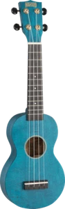 UKULELE SOPRANO SLIMLINE BLEU SATIN + HOUSSE MAHALO MS1-TBU - Foto 1 di 3