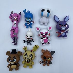 Five Nights At Freddys Bonnie Foxy 9PCS Action Figure  2~2.5in HTF