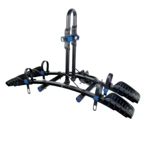 Durable Folding Hitch Receiver 2-Bike Stand-Up Bike Rack Deep Wheel Holders - Picture 1 of 4