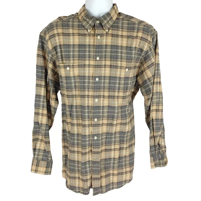 RoundTree & Yorke Men's Size L Plaid Shirt 100% Cotton Oxford Button Down - Image 1 of 4
