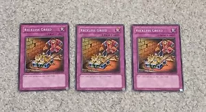 Reckless Greed x3 | RP02-EN071 | Common | Playset | Unl Edition | NM  Yu-Gi-Oh! - Picture 1 of 2