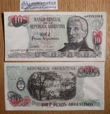 ND(1983-1984) Argentina 10 Diez Pesos Argentinos - P313a - CU - Uncirculated - Image 1 of 2