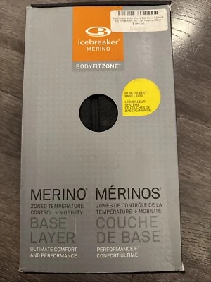 Icebreaker Bodyfit Merino Wool Zone Half Zip Black Base Layer L/S Shirt Men’s XL - Image 1 of 3