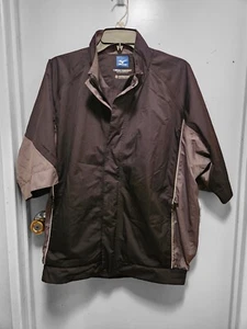 MIZUNO IMPERMALITE WATERPROOF Full Zip Jacket Snap Off Sleeves Mens M Medium - Picture 1 of 13