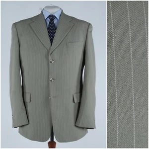Gestreifter beigefarbener Herrenblazer 48R UK-Größe CANDA Sport Mantel Jacke - Bild 1 von 14