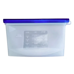 7Penn Silicone Food Storage Bag 500mL - 1pk Blue 7.75 x 4in Reusable Food Bags - Picture 1 of 8