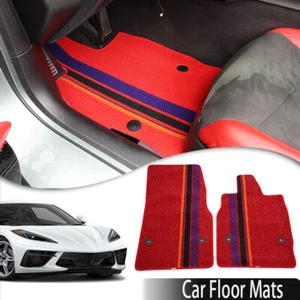 2PC Floor Mats Luxury Carpet Waterproof Pad Protection For Corvette C8 2020-2024 - Picture 1 of 15