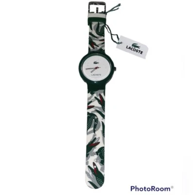 Lacoste Brand New Watch Unisex Goa Multi-Color Croc Print Silicone Strap 40mm - image 1 of 4