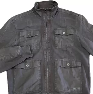 Calvin Klein Men’s M Utility Jacket Charcoal Gray 4-Pocket Military Workwear - Picture 1 of 11