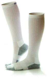 Dr Comfort 15-20 mmHg Compression Knee Diabetic Socks White Shape to Fit Legs XL