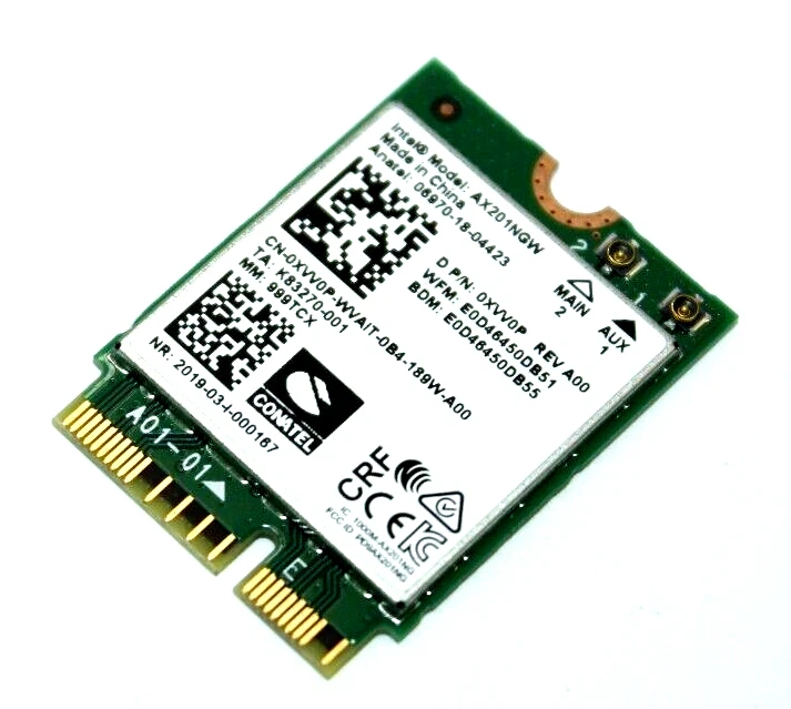 Genuine Dell Latitude 5510/5410 3520 Intel Wifi Wireless Bluetooth Card XVV0P - Image 1 of 1