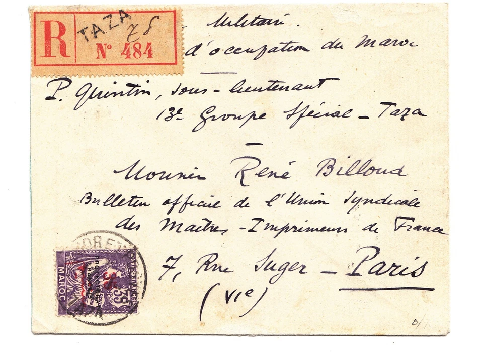 TT268-Marruecos-Colección Protectorado Francés De Taza A París Foto 1 de 1