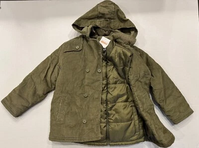 NEW NWT Gymboree  Boys 2-piece Winter Puffer Vest & Corduroy Jacket Coat L 10-12 - Image 1 of 4
