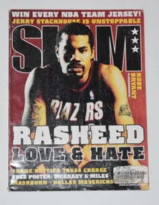 Slam Magazine March 2001 Rasheed Wallace Cover McGrady Poster NBA Basketball - Foto 1 di 6