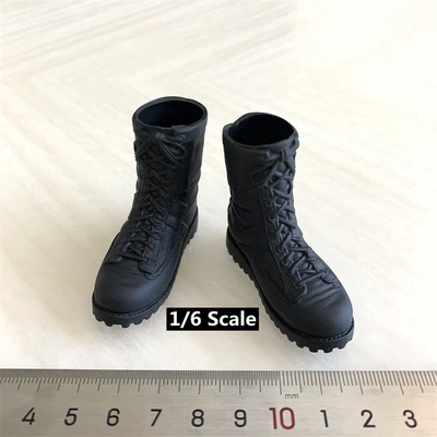 1/6th Black Hollow Combat Boots Model Soldier Accessory for 12'' Action Figure - Image 1 of 4