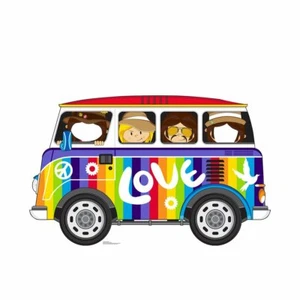 Summer of Love Collectible 2017 Hippie Bus Cardboard Standup / Stand-In / Cutout - Picture 1 of 3