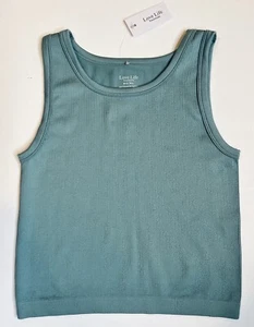 Women's Active Tank Top SMALL Ribbed Teal Green Blue Athletic by Love Life NWT - Picture 1 of 16