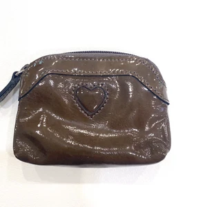 #Authentische BRIGHTON Geldbörse dunkelgrün glänzend Leder - Bild 1 von 8