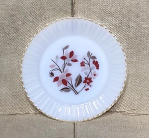 Vintage Mexican Termocrisa Floral Milk Glass Plate Folk Art Flower Cottage Core - Picture 1 of 6