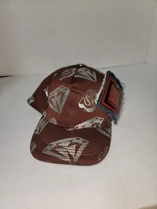 Silver Diamond trucker cap Brown  $ Chocolate Snapback Womens Foil - Picture 1 of 7