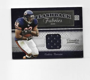 2010 Classics Flashback Fabrics Jerseys #8 Cedric Benson /500 Chicago Bears - Picture 1 of 1