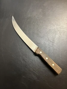 Forschner 402-8 Knife Curved Chef 8”Switzerland Butcher Kitchen Wood Victorinox - Picture 1 of 8