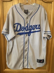 JACKIE ROBINSON JERSEY #42 COOPERSTOWN COLLECTION MAJESTIC GRAY BLUE - Picture 1 of 4