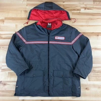 Chaqueta Mecánica De Colección Northwest Airlines Hombres XXL Gris Peso Pesado Con Capucha Parka Usada en Excelente Condición Foto 1 de 4