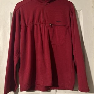 Vintage Patagonia Jacket Mens Small Red R1 Regulator Sweater Pullover Hiking - Picture 1 of 4