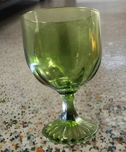 Worlds Fair Knoxville Goblet Green Glass Nut Candy Bowl - Picture 1 of 8