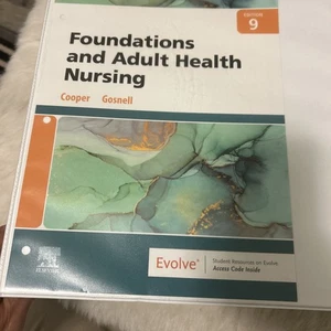 Edition 9 Foundations & Adult Health Nursing Elsevier Binder - Imagen 1 de 16